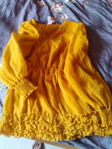 Chic Yellow Polka Dot Top