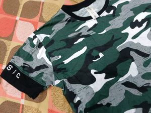 Camouflage Print T Shirt