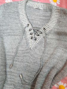 Gray Knit Dress