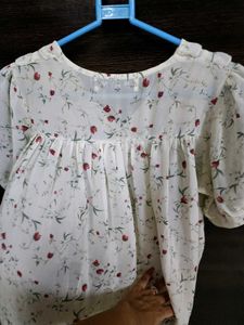 Floral Ruffle Top