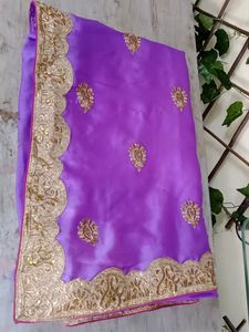 Beautiful Fully Stone Work Designed Saree
