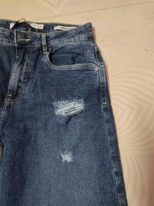Roadster Wide Leg Distressed Jeans