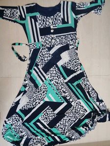 Patterned Midi Dress