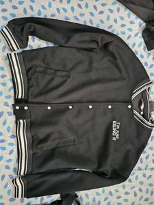 Varsity Style Black Jacket