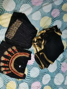 Embroidered Black Kurta