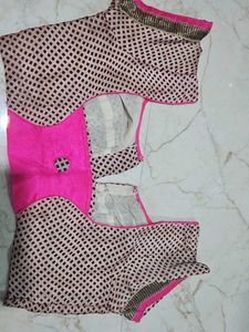 Pink Embroidered Saree