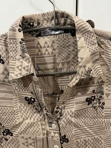 Patterned Button-Down Shirt