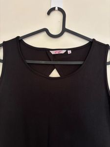 Cute Black Ruffle Hem Dress