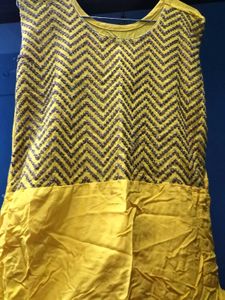 Yellow Layered Gown (One Piece)