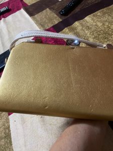 Golden Handwork Clutch