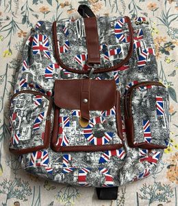Union Jack Print Backpack