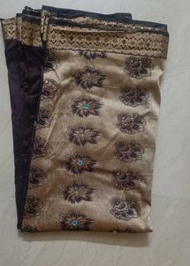 Elegant Saree with Blue Stone &amp; Sequins