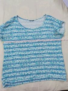 Striped Green And  Blue T-Shirt