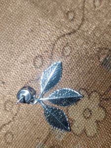 Leaf Drop Earrings with Gem Accents