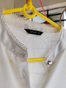 Offwhite Shirt With Metal Button