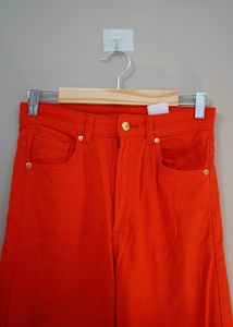 Orange Wide Leg Pants
