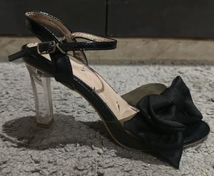 Black Bow Heels
