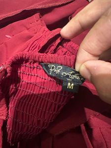 Maroon Hi-low Maxi Dress