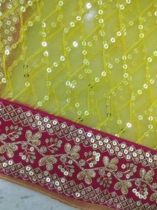 Yellow Net Dupatta