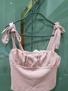 Pink Tie-Strap Top