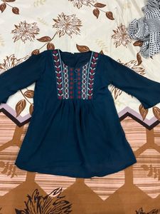 A Blue Ethnic Wear Top & Tunics