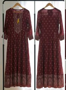 Elegant Maroon Anarkali Kurta
