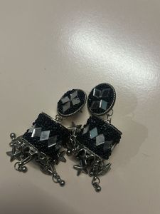 Mirror Jhumka Earrings