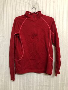 Hind Red Long Sleeve Half Zip T Shirt