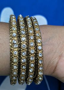 Bangles Gold Colour 4 Piece Set
