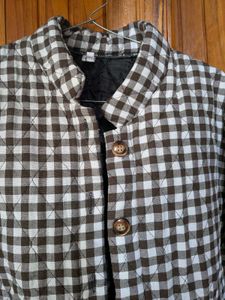 Quilted Checkered Jacket 🤎