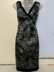 Branded Pinterest Elegant Black Patterned Dress