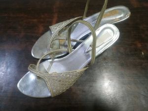 Silver Heel Sandals