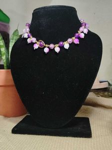 Beaded Purple Necklace