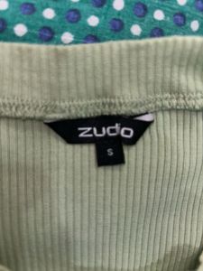 Beautiful Full Sleeve Green Zudio Top For Sale