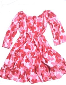 Pink Floral Tiered Mini Dress