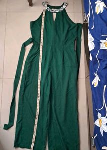 Dark Green Jumpsuit - SMALL