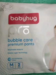 Baby hug Pro Bubble Care Premium Pants, M-size, 2 Piece