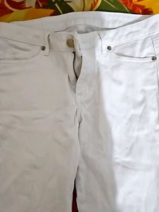 White Denim Jeans From Bench