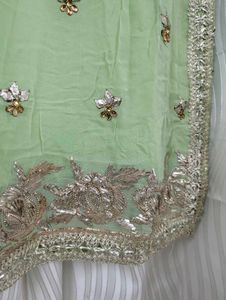 Mint Green Gota And Mirror Work Suit