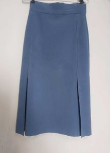 Dusty Blue Midi Skirt