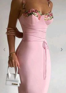 Floral Neck Stylecast Pink Dress