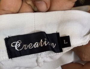 Womens Soft Cotton Satin Sturdy White Casual Short