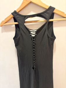 Black Maxi Dress With Strappy Back