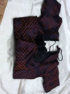 Elegant Ethnic Blouse Royal Blue Very Deep Color