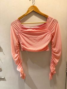Cute Pink Mesh Top