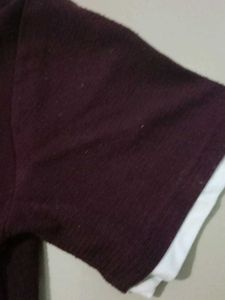 Burgundy Ringer Tee