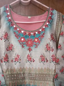 Floral Print Anarkali Dress