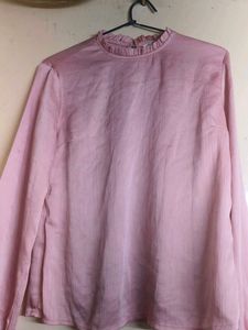 Pink Satin Fabric Top
