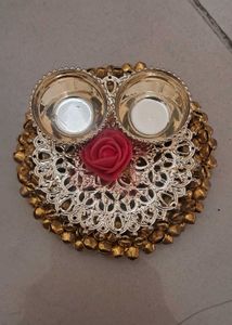 Designer Haldi Kumkum Plate