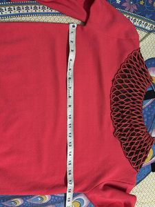Red Stylish Neck Top